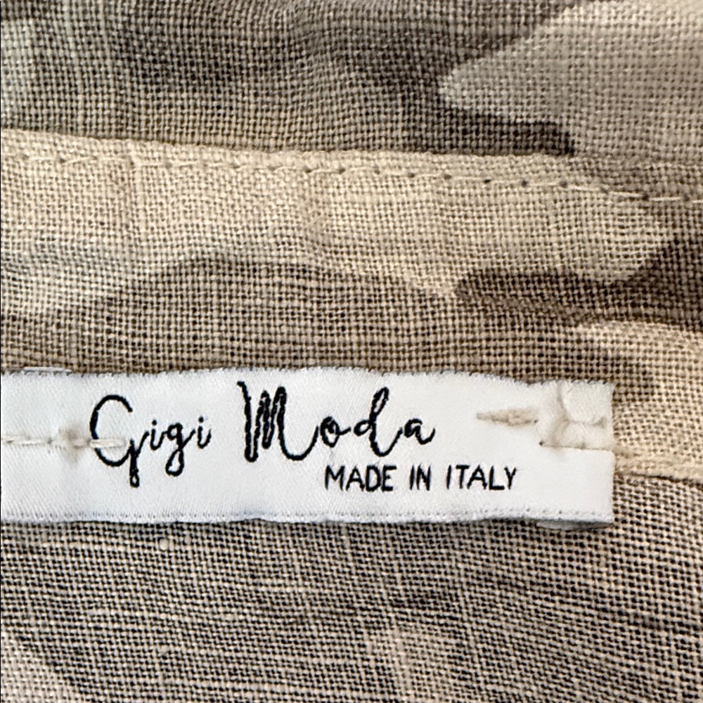 Camouflage Button-Up Linen Shirt XL - Picture 2 of 7